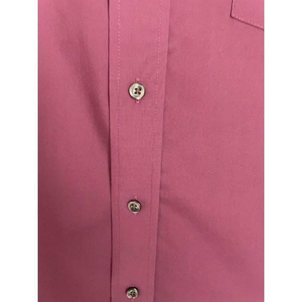 🟢Stafford Wrinkle Free Oxford Mens Size 16 Short Sl - Picture 4 of 6